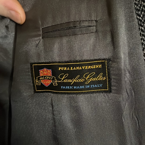 Vintage blazer 46L lanificio halted Turkish - Picture 6 of 8